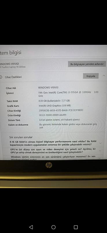 HP: HP pavilion noutbuk – nazik və yüngül alüminium gövdə, gümüşü rəng. - — 14