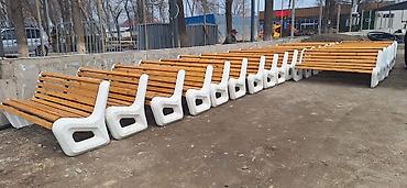 Скамейки: Скамейка Со спинкой, Без крыши — 22