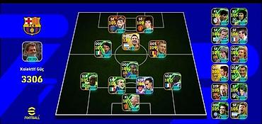 EFootball oyunu üçün yüksək reytinqli hesab/kart kolleksiyası satılır