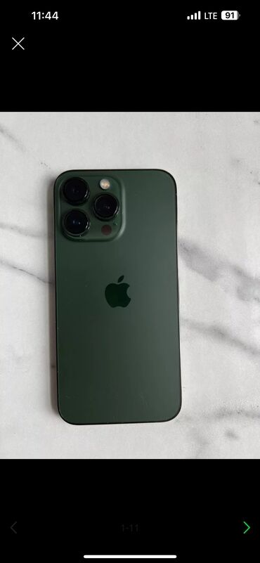 Apple iPhone: IPhone 13 Pro Max, Б/у, 128 ГБ, Зеленый, Чехол, 90 %