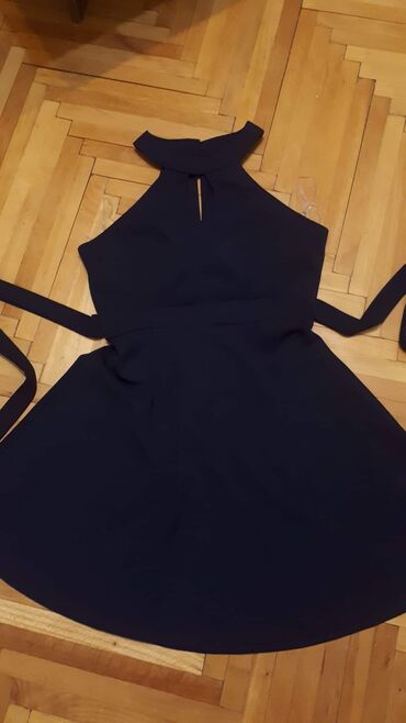 haljina imitacija teksasa a: S (EU 36), M (EU 38), L (EU 40), bоја - Crna, Drugi stil, Drugi tip rukava