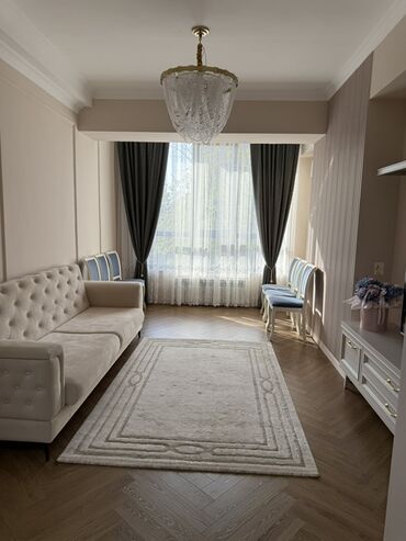 квартира на долгий срок бишкек: 2 комнаты, 62 м², Элитка, Дизайнерский ремонт