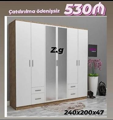 şaxta baba torbası: Yeni, 4 qapılı, Güzgülü, Açılan, Düz dolab — 1