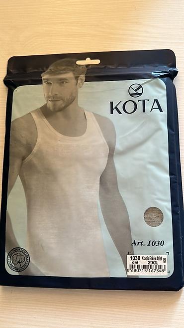 cot: Мужская майка KOTA, в сером и в черном цвете арт. 1030 - Тип — 1