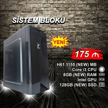 Техника для кухни: Sistem Bloku "Sarko DDR3 H61 1155 Core i3 2130” ⭐Tək Sistem Bloku –