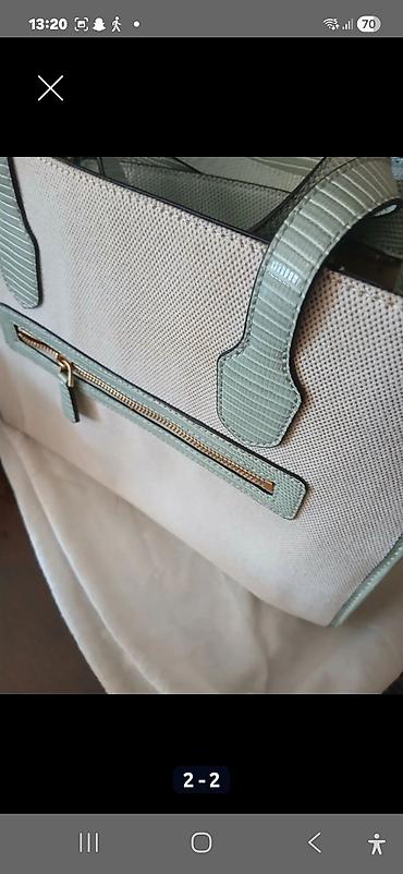 mona torbe braon: GUESS torba – shoppers/tote model - Materijal: kombinacija platna i — 2