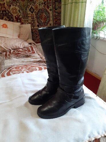 женская обувь 40 размер: Сапоги, 40, цвет - Черный