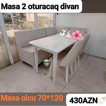 metbex olculeri: Mətbəx üçün, Yeni, Açılmayan, Dördbucaq masa, 2 stul — 1