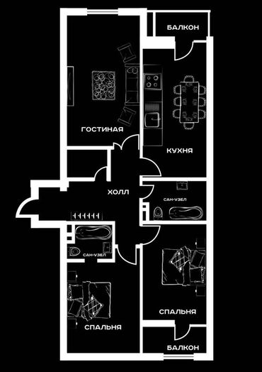 купить квартиру в строящемся доме: 3 комнаты, 100 м², Элитка, 13 этаж, ПСО (под самоотделку)