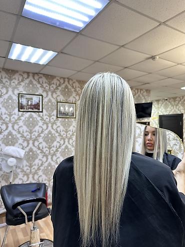 Сулуулук жана ден-соолук: Услуга: женская стрижка и окрашивание блонд в салоне - Современная — 9