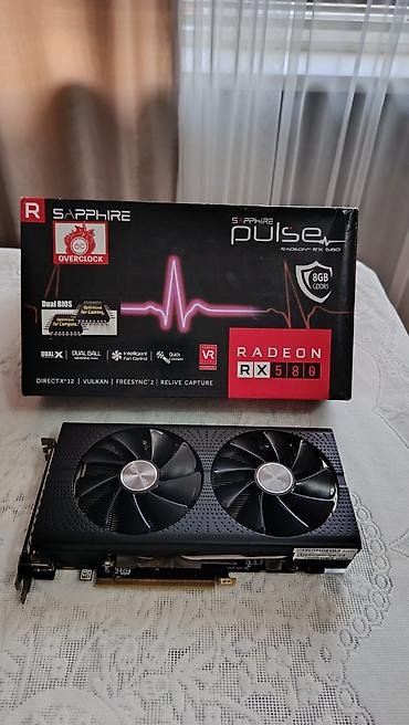 komputer aksesuarları: Videokart Sapphire Radeon RX 580, 8 GB, İşlənmiş — 1