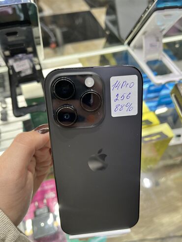 поко х3 про цена бишкек 256 гб: IPhone 14 Pro, Б/у, 256 ГБ, Black Titanium, Защитное стекло, Чехол, 88 %