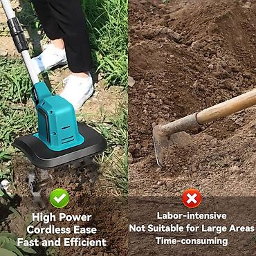 taxıl bicən konbayın: YOFIDRA BL Tiller/Cultivator – akkumulyatorla işləyən oturaq torpaq — 7