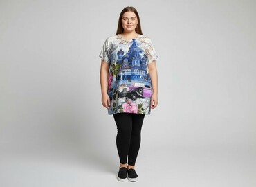 elegancka tunika plus size: Туніка жіноча, розмір 5XL