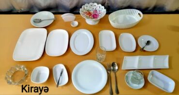 Avadanlığın icarəsi: Kirayə qab qacaq. Qabların icarəsi,qablar,ağ servis qablar. Müxtəlif — 5