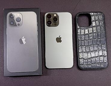 Apple iPhone: IPhone 13 Pro Max, Б/у, 256 ГБ, Space Gray, Коробка, Наушники, Чехол, 83 % — 1