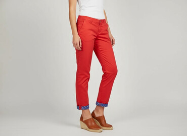 Women's Pants: Material trousers for women, size L
