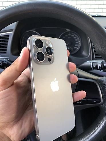 iphone osh: IPhone 15 Pro Max, Б/у, 256 ГБ, Natural Titanium, 81 % — 2