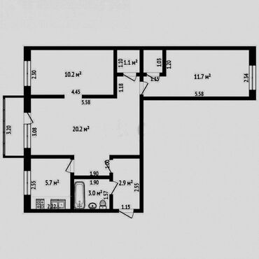 Продажа квартир: 3 комнаты, 56 м², Хрущевка, 3 этаж, Старый ремонт