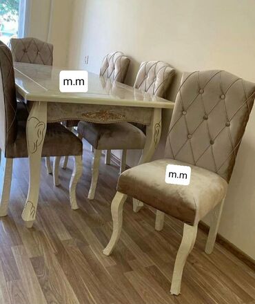 Masa və oturacaq dəstləri: Qonaq otağı üçün, Yeni, Açılmayan, Dördbucaq masa, 6 stul -da lalafo.az — 9 Masa və oturacaq dəstləri: Qonaq otağı üçün, Yeni, Açılmayan, Dördbucaq masa, 6 stul — 9
