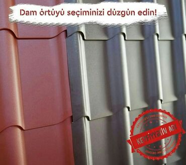 Çerepitsa: Metal dam örtükləri, rəng - Yaşıl, Pulsuz çatdırılma, Zəmanətli, Kredit var — 13