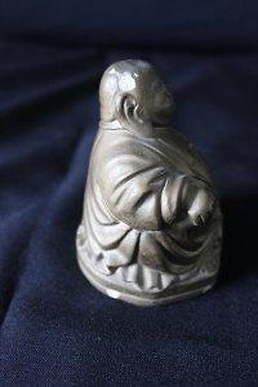 glava trimera: STARA FIGURA BUDE | Stara gipsana figura Bude u bronzanoj boji, malo — 3