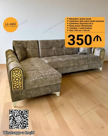 lada oturacaq: Künc divan, Açılan, Şəhərdaxili pulsuz çatdırılma