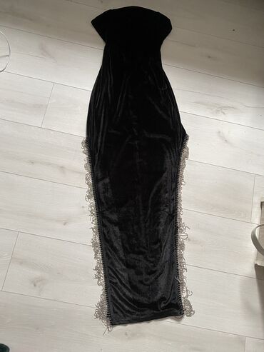 Платья: Вечернее платье, Коктейльное, Длинная модель, Бархат, Без рукавов, L (EU 40), XL (EU 42)