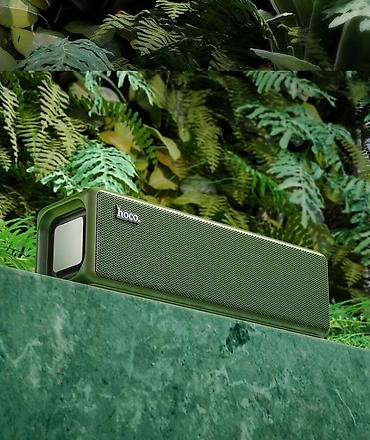 Динамики и колонки: Портативная Bluetooth‑колонка Hoco (прямоугольная, с ремешком) — 7