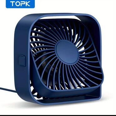 Digər kompüter aksesuarları: TOPK markalı, dördbucaq formalı mini stolüstü ventilyator. Kompakt