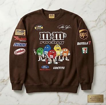 kisi geyim: M&M’s Racing temalı qəhvəyi sweatshirt - Ön hissədə iri — 1