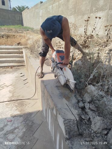 Beton işləri: Səssiz tozsuz səliqəli kəsim. Beton katlavan monolit kubik -da lalafo.az — 30 Beton işləri: Səssiz tozsuz səliqəli kəsim. Beton katlavan monolit kubik — 30
