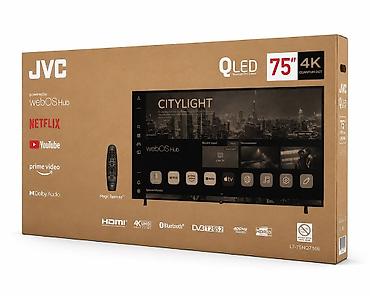 bluetooth nausnikler: Yeni Televizor JVC QLED 75" 4K (3840x2160), Pulsuz çatdırılma — 2