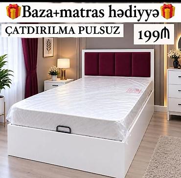 Çarpayılar: Məhsul: Tək nəfərlik çarpayı dəsti Tərkib: - Baza (açılan alt hissə — 8