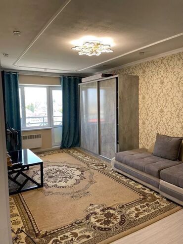 кварира кок жар: 1 комната, Агентство недвижимости, Без подселения, С мебелью полностью