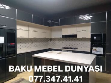 Mətbəx mebeli: Mat laminat Bakı 140 AZN mat laminat rus 170 AZN parlaq laminat Bakı