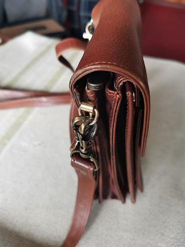 sling bag: Кожаная мужская сумка-планшет, коричневый цвет. Натуральная кожа — 2