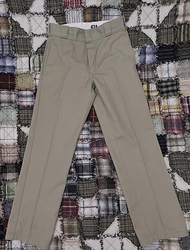 Kişi geyimləri: Dickies klassik iş/gündəlik şalvar - Rəng: açıq bej/xaqui - Model: düz — 5
