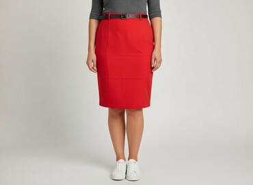 spódnice midi z rozcięciem czarne: Glo-Story, Women`s skirt, size XL