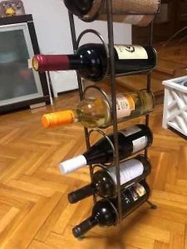 Ostali stilski dekor: Metalni stalak za vino – set od 2 komada - Materijal: čelik/kovano — 2