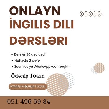 zərgərlik kursları: Xarici dil kursları | İngilis dili | Uşaqlar üçün | Danışıq klubu