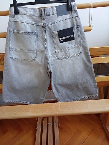 baletanke devojcice: Nove, džins bermude (baggy jorts) New Yorker, svetlo sive boje, vel — 6