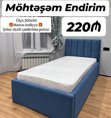 Möhtəşəm Endirim! Tək nəfərlik çarpayı – ölçü 200x90 sm. - Yumşaq at lalafo.az Möhtəşəm Endirim! Tək nəfərlik çarpayı – ölçü 200x90 sm. - Yumşaq