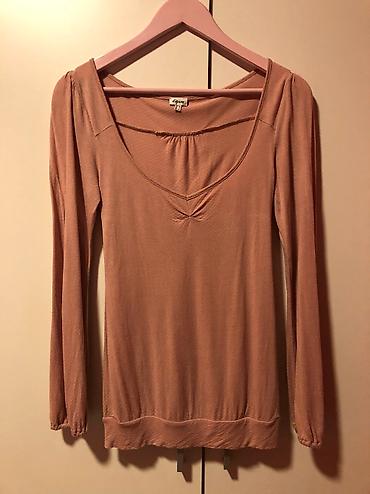 tamno braon: Etam bluza, puder roze boje, bozansvenog materijala, divan izrez i — 8
