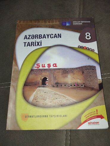 Kitablar, jurnallar, CD, DVD: Azərbaycan tarixi dim 8 ci sinif.Az istifade olunmuş.3 manat