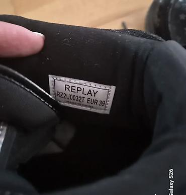 replay ljubicaste patike: Replay visoke patike – crne - Model: visoke (mid/high top) patike sa — 7