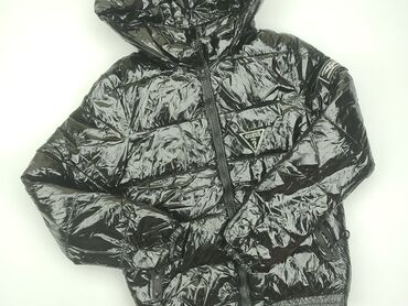 sandały czarne skorzane: Children's down jacket 13 years, Synthetic fabric, condition - Very good