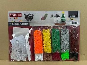 Kreativni setovi za decu: Set za peglanje perlica – Crelando, 2000 kom - Komplet sadrži oko — 9