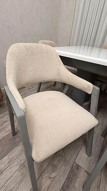 Mebel: Qonaq otağı üçün, İşlənmiş, Açılan, Dördbucaq masa, 6 stul — 5