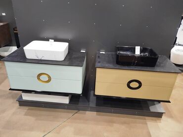 Тумбы для ванны: Тумба для ванны, Новый, С раковиной, МДФ, Бесплатная доставка, цвет - Коричневый — 3